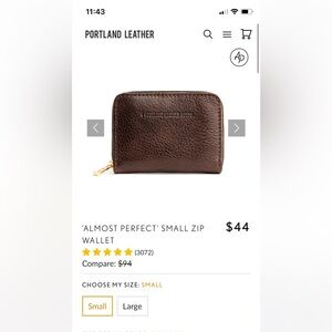 NWOT Portland Leather Goods Wallet